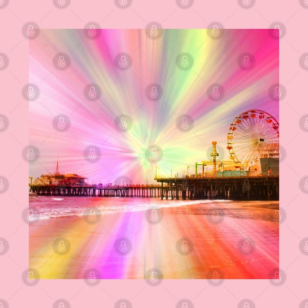 Pink Explosion Santa Monica Pier by Christine aka stine1