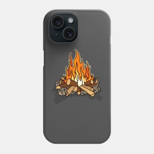 Cosy Campfire Digital Illustration Phone Case