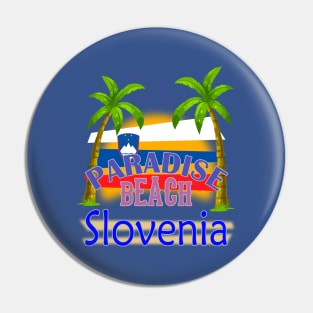 Paradise Beach Slovenia Vacation Holiday Pin