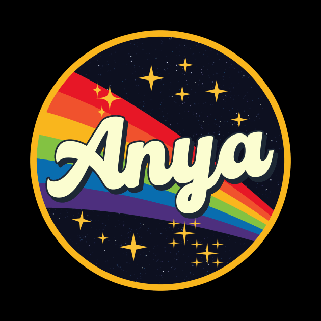 Anya // Rainbow In Space Vintage Style by LMW Art