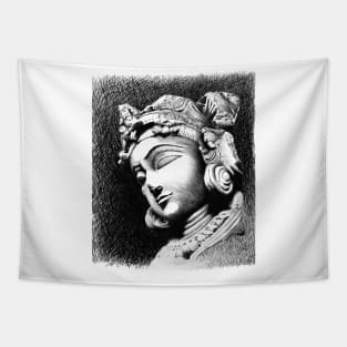 Woman Statue Tapestry