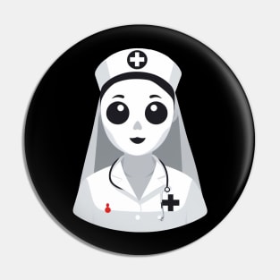 Mysterious Spooky Ghost Nurse Pin