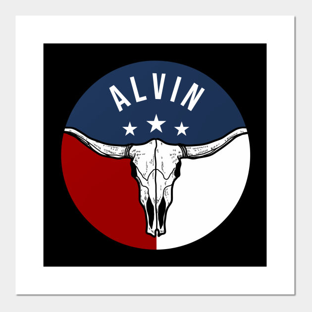 Alvin Texas Longhorn State Flag - Alvin - Posters and Art ...