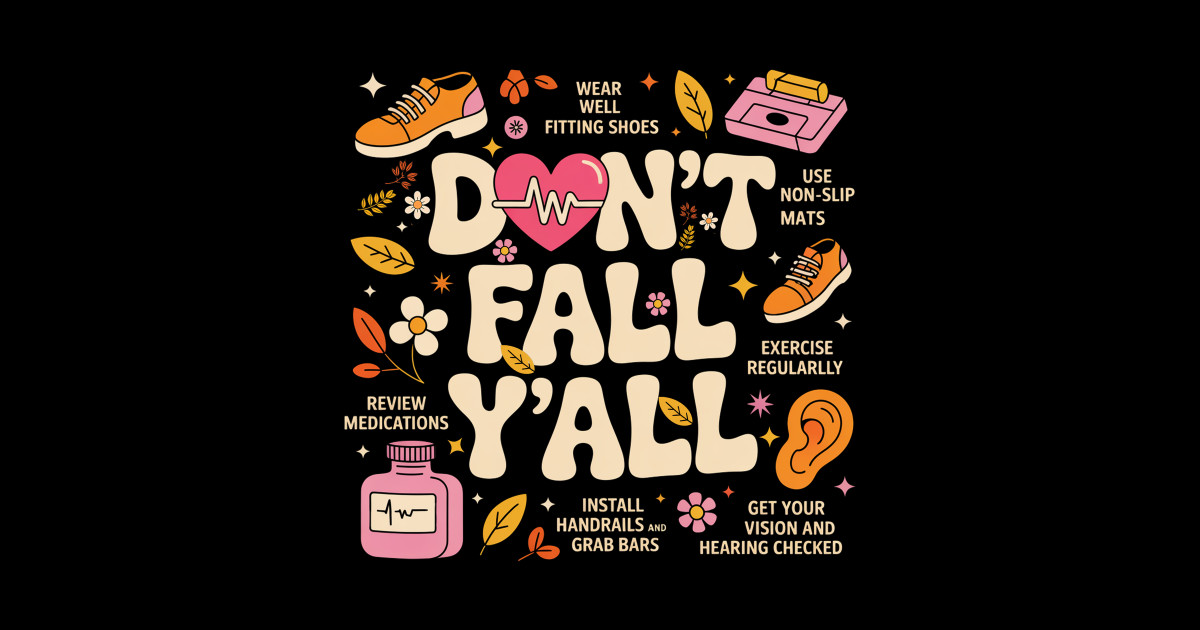 Don’t Fall Y’all Fall Prevention Design - Fall Prevention Awareness ...
