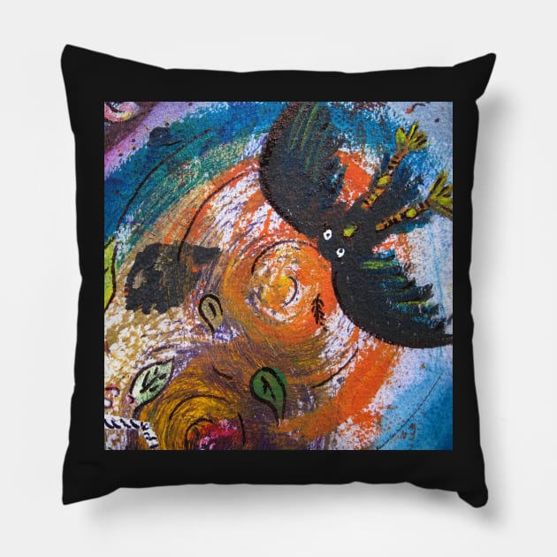 Caught Out On A Windy Day Section 3 Pillow by Heatherian