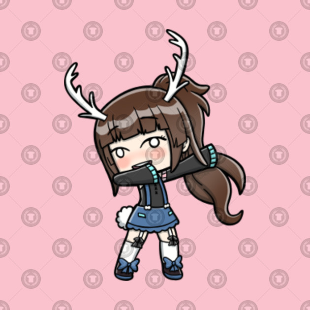 Brown Haired Gacha Girl Dabbing Gacha Kids T Shirt Teepublic