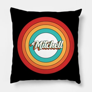 Mitchell Name Shirt Vintage Mitchell Circle Pillow