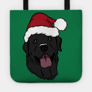 Santa Black Labrador Tote