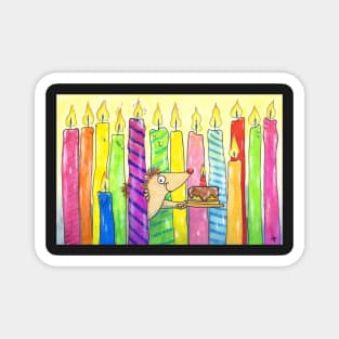Candles Happy Birthday Magnet