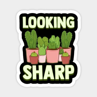 Funny Looking Sharp Cactus & Plants Pun Gardeners Magnet