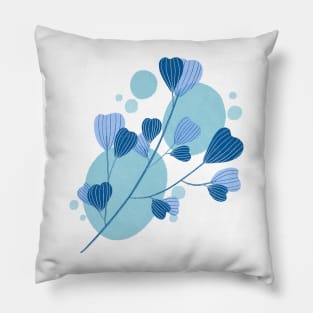 Blue plant Pillow