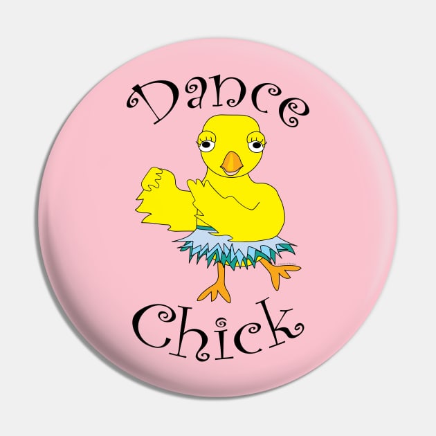 Dance Chick Text Pin by Barthol Graphics