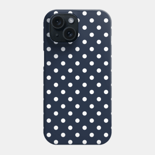 Blue and White Polka Dots Pattern Phone Case