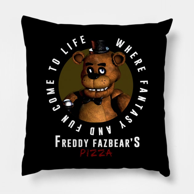 five nights at freddys DARK VINTAGE Pillow by Doxie Greeting