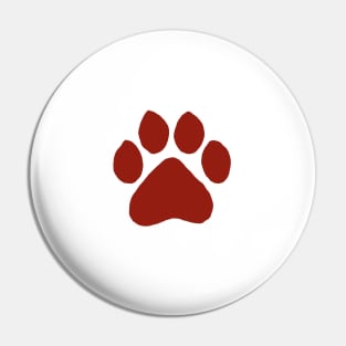 Red dog paw Pin