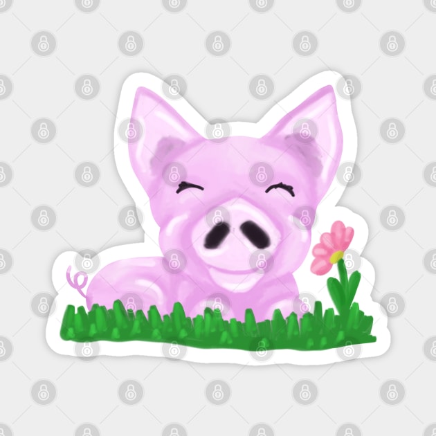 Cute piggy Magnet by Antiope