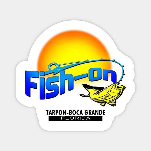 Fish On Tarpon Borca, FL Magnet by dejava