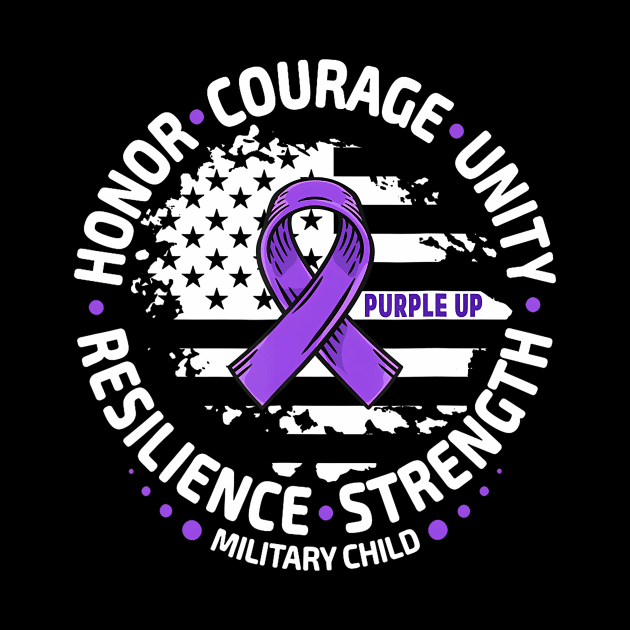 Purple Up For Military Kids Month Of Military Child Adults by Sun Do Gan