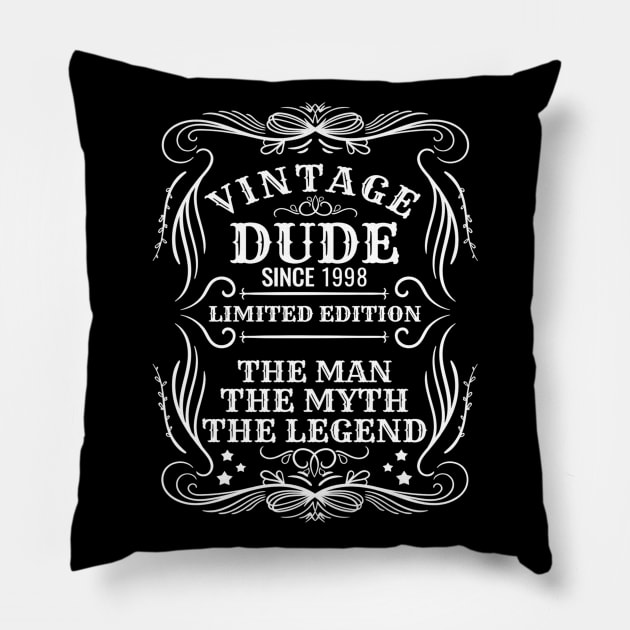 Vintage Dude 1998 Gift Pillow by pa2rok