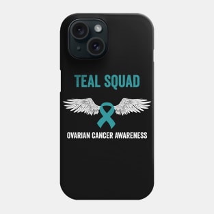 ovarian cancer teal ribbon awareness month Phone Case