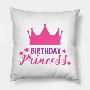 Birthday Princess, Little Princess, Crown, Stars Pillow