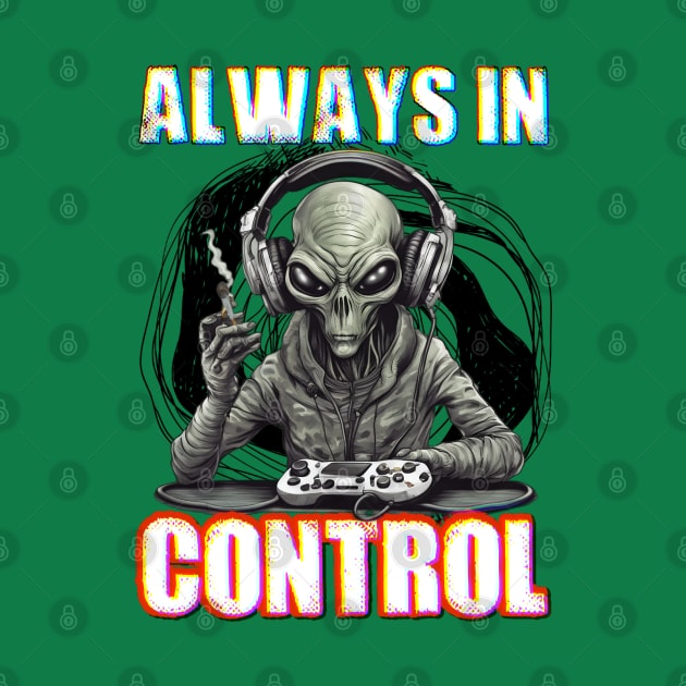 Gamer alien always in control by Fadedstar