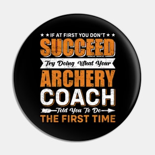 Archery Coach Pin