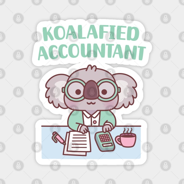 Cute Koala Koalafied Accountant Pun Magnet by rustydoodle