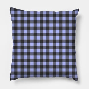 Dark Blue Gingham Pattern Pillow