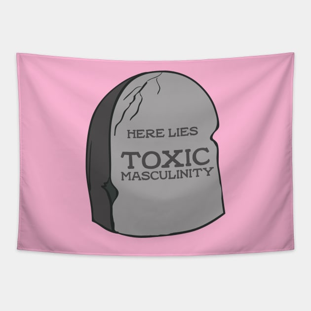 Here Lies Toxic Masculinity Tapestry by lulubee