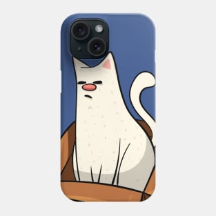 White Cat In A Box Design Phone Case