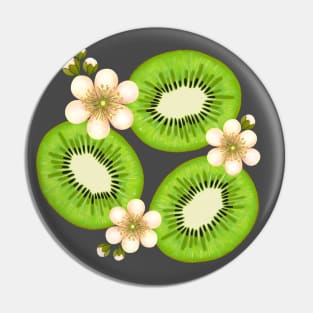 Kiwi Slices Floral Pin