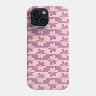 Retro Floral Pattern - Purple 3 Phone Case