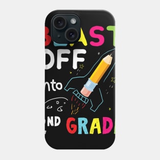 Blast Off Into 2nd Grade First Day of School Kids Phone Case