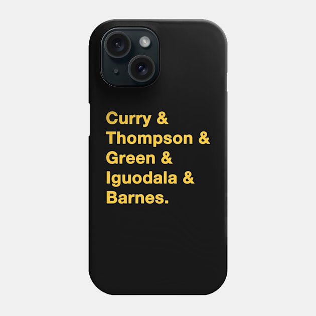 2015 Golden State Warrior Greats Yellow Phone Case by IdenticalExposure