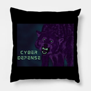 Cyber Defense Wolf Pillow