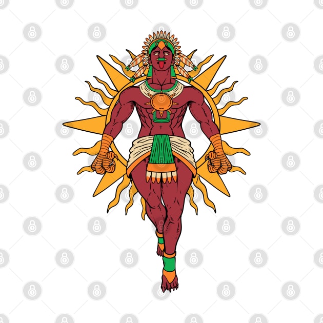 Aztec God of the Sun - Tonatiuh by Modern Medieval Design