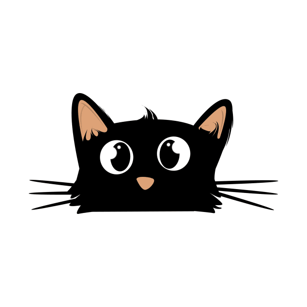 Funny and cute black cat by Rishirt