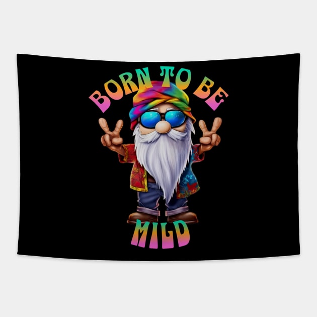 Hippie Gnome Born Mild Tapestry by RockReflections