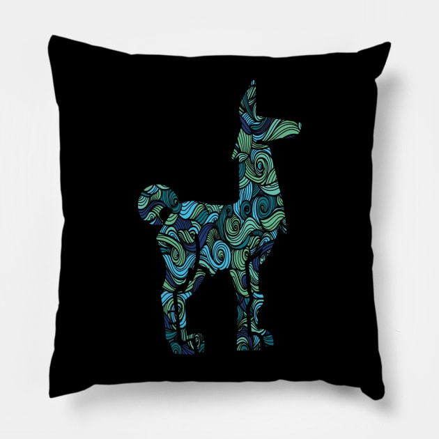 Funny giraffe colorful tshirt Pillow by thefriendlyone