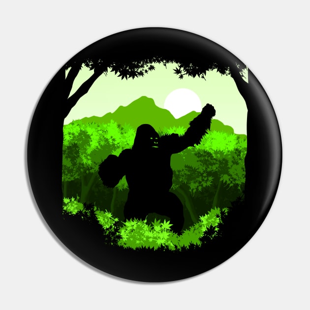 Gorilla in The Woods Pin by nickbeta