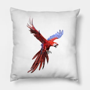 Guacamayo Rojo Pillow