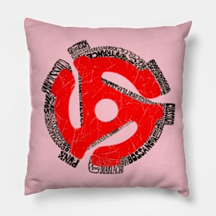 45 Record Adapter (Distressed) Pillow