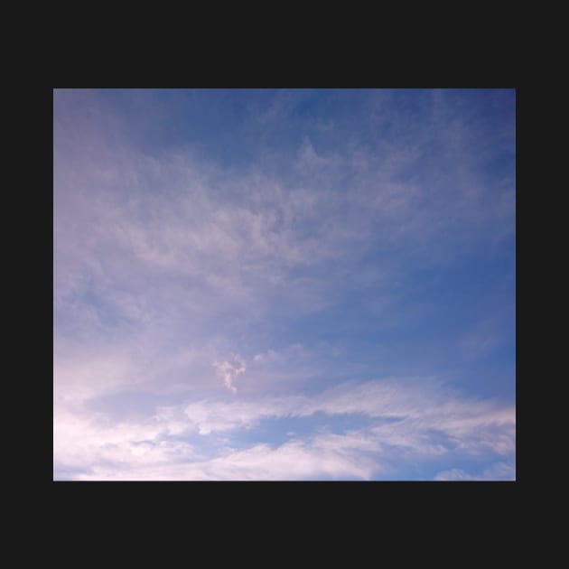 Blue sky, wispy clouds by bettyretro