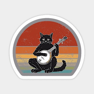 Black Cat Banjo Magnet