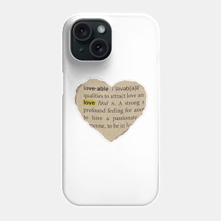 vintage heart sticker Phone Case