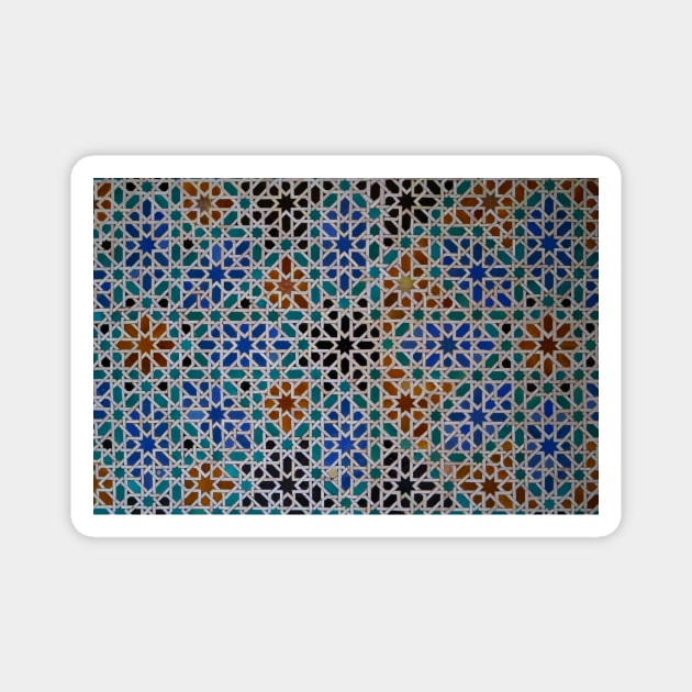 Seville Islamic tile pattern 4 Magnet by LieveOudejans