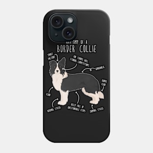 Border Collie Dog Anatomy Phone Case