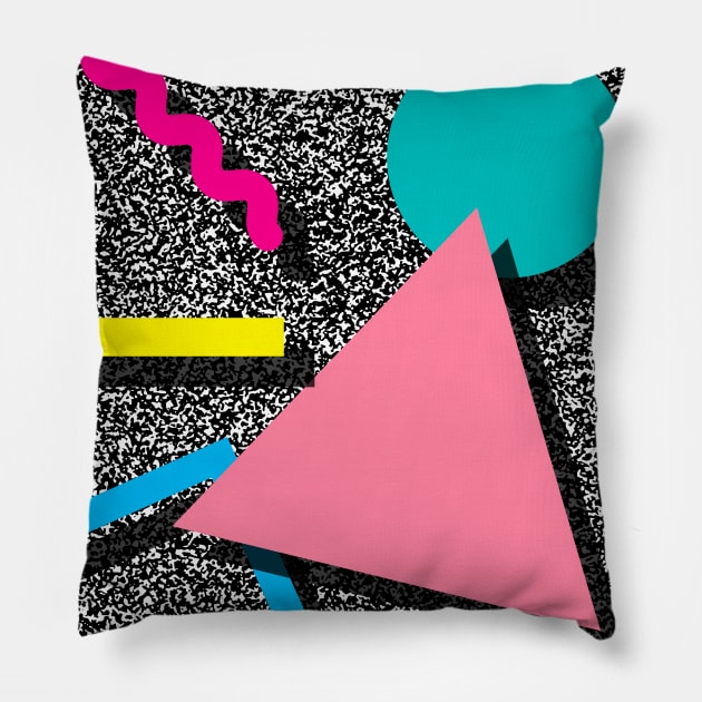 80s Geometric Design Pattern Pillow by The90sMall