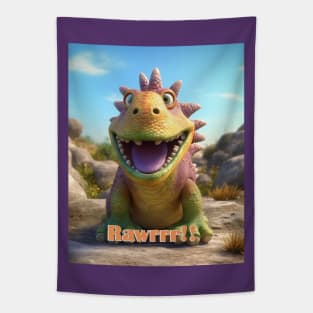 Dino Rawrrrr Kids Shirt Tapestry